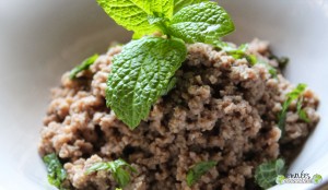Boeuf- menthe-ail semoule-bouillon de legumes