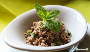 Boeuf- menthe-ail semoule-bouillon de legumes