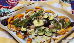 Potimarron-courgettes-romarin-figues-rôtis-four-mayonnaise