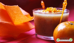 Smoothie-banane-pêche-kiwi-clémentine-goûter