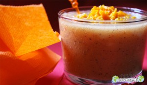 Smoothie-banane-pêche-kiwi-clémentine-goûter