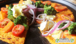 Pizza savoureuse de patate douce et Mini Caprice