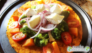 Pizza savoureuse de patate douce et Mini Caprice