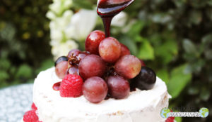 tarta de cumpleaños y Granny Coco foléré jarabe (flores de hibisco, bissap) – (Sin gluten)