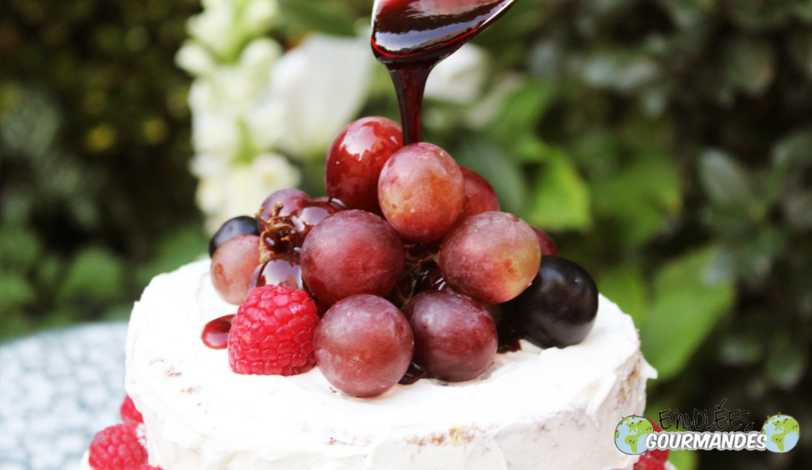 Birthday cake and Granny Coco syrup foléré (Hibiscus flowers, bissap) – (Gluten free)