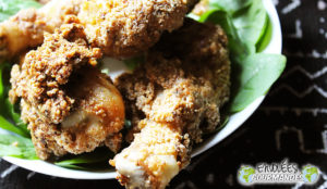 Mieux qu’au KFC, mes pilons de poulet au Gari, citronMieux qu’au KFC, mes pilons de poulet au Gari, citron, aromates et épices, et épices