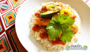 Couscous de gari aux légumes épicés