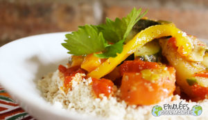 Couscous de gari aux légumes épicés