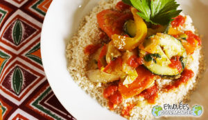 Couscous de gari aux légumes épicés