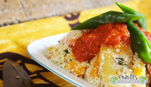 Couscous de gari aux légumes épicés