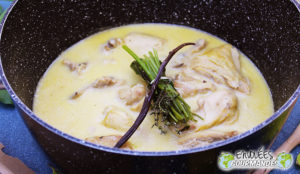 carotte, igname, champignon, oignon, glaçage, thym, sucre, , vanille, blanquette